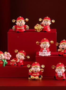 财神爷桌面小摆办公室工财位解情20250101压装件饰品绪稳定神器发