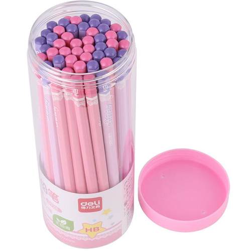 满25包 得力S928六角铅笔无品牌/H/2写B小B学生书铅笔 邮50支桶装