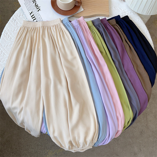 【镇店之宝】儿童绵绸裤子男童薄款防蚊裤女童阔腿裤宝宝长裤夏季