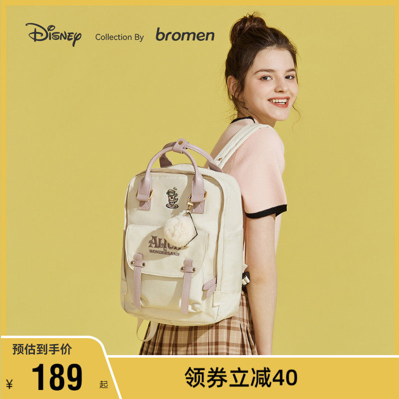 vali công tác ngắn ngày Không Laimei Disney Alice Ba Lô Nhật Bản Ba Lô Ins Phong Cách Nữ Sinh Trung Học Công Suất Lớn Cặp Đôi Học Hợp Thời Trang giá vali kéo du lịch vali du lịch cho bé