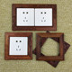 实木开关贴保护套缅甸花梨木墙贴插座电灯开关装 饰贴现代简约客厅