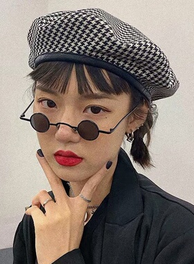 迷你小眼镜男潮小镜片墨镜圆形复古小框眼睛网红大佬个性太阳镜女