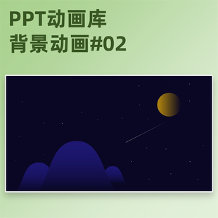 【5A02】PPT动画模板动态背景流星飞掠场景高级效果快闪