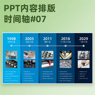 【2A07】PPT时间轴模板历史演变企业大事件里程碑可视化信息图