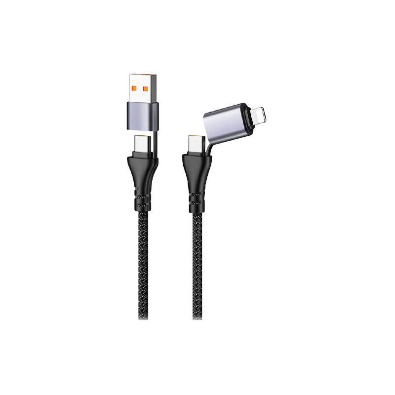 浦诺菲四合一编织快充数据线100W