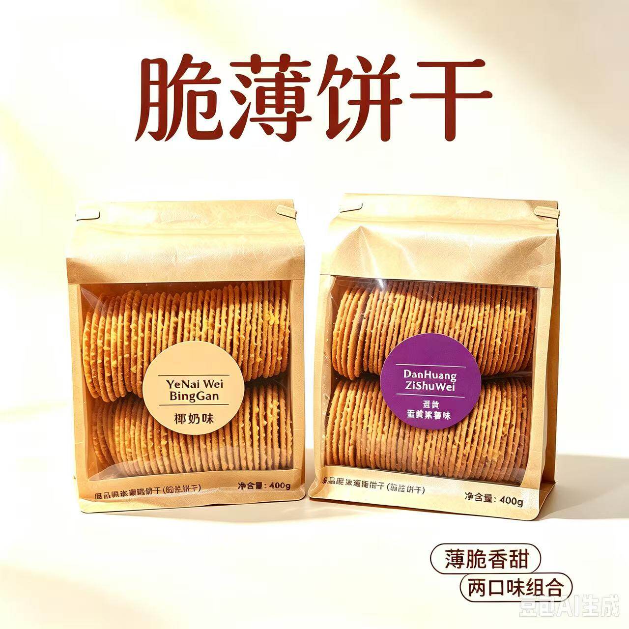 桑坡薄脆饼干河南焦作小零食椰奶味巧克力味桑破系列奶香味特产