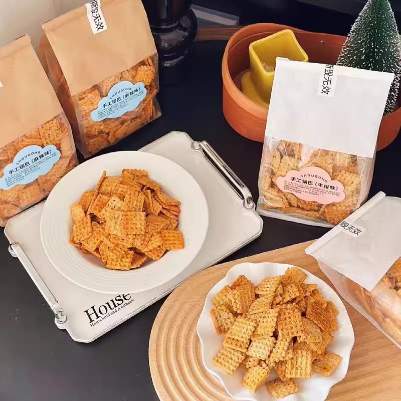 桑坡锅巴手工锅巴巧克力味香菜河南特产网红追剧休闲小零食牛排味