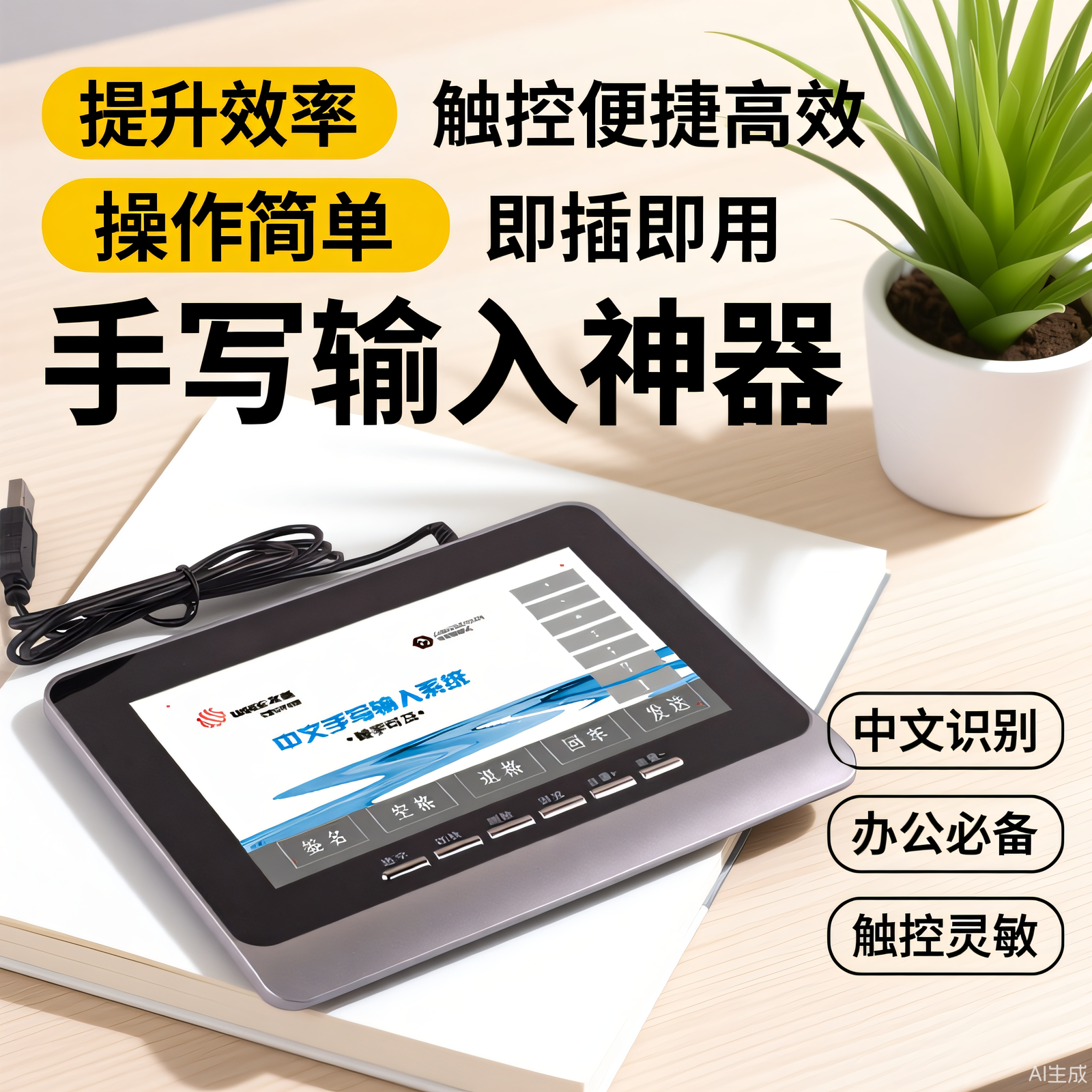 友基S400手写板电脑写字板免驱大屏台式机笔记本老人打字输入键盘