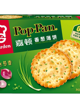 嘉顿香葱薄饼干225g咸味葱油薄脆芝麻饼干办公室零食休闲零食小吃