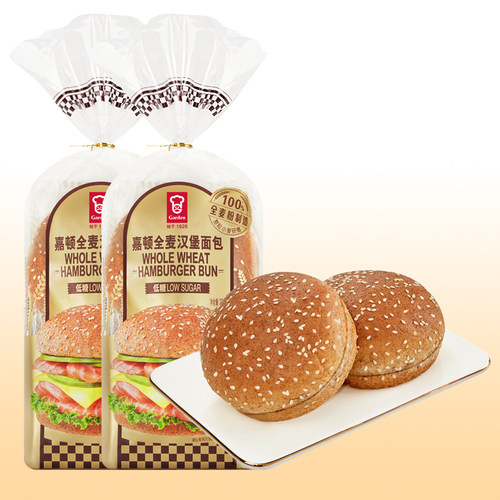 嘉顿全麦汉堡面包胚260g/袋*2