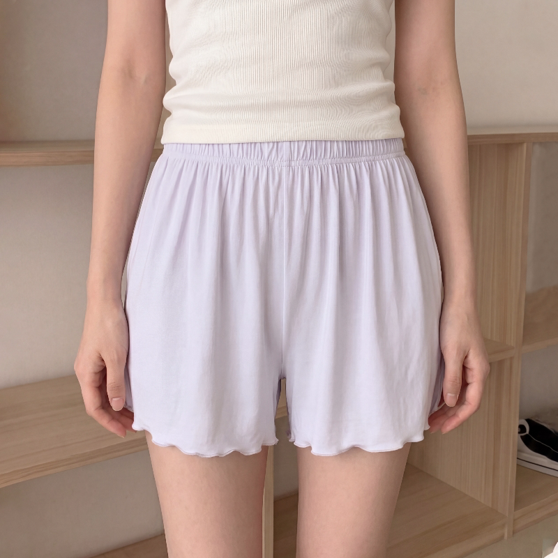 夏季莫代尔女松紧腰家居短裤图片