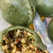 衢州龙游小吃清明粿艾叶粿青粿笋肉糯米粉饺子早餐点心小吃5个装