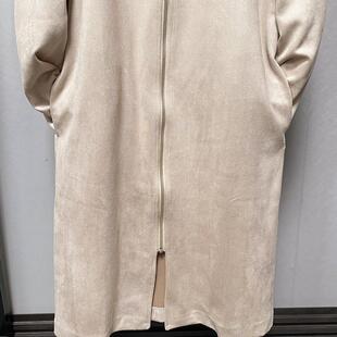 女款 麂皮绒风衣外套