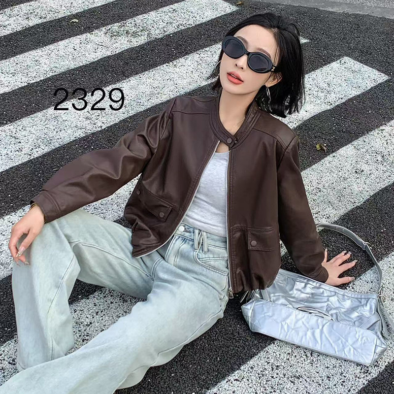 高级感皮衣女款2025新款春秋季真皮外套小个子可水洗PU皮夹克上衣