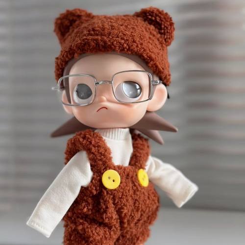 zsiga嘎子姐娃衣小熊帽子背带裤套装1/8可动人偶裙子潮玩娃娃衣服