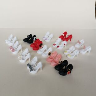 1\6娃娃momoko licca jenny珍藏版st芭芘超模FR鞋子2CM脚穿高跟鞋