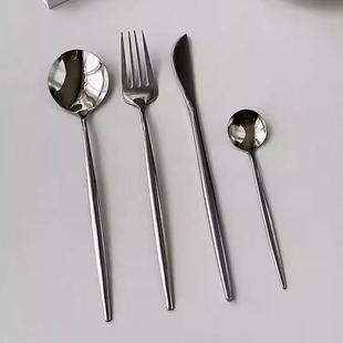 高品质ins风简约304不锈钢刀叉勺西餐牛排意面家用餐具