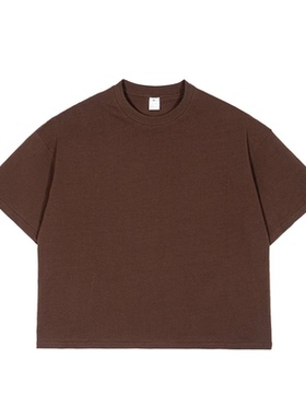 一件定制印图刺绣宽短版型落肩240g重磅宽版T恤街舞美式boxy fit