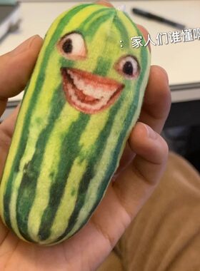 家人们谁懂啊语音西瓜条挂件玩偶