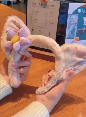 玲娜贝儿可爱毛绒狐狸粉色发饰