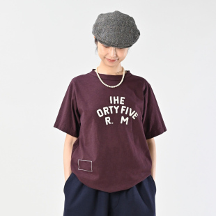 日系25秋新品 T恤竹节棉男女上衣 方框字母印花短袖