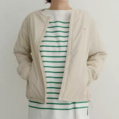 日系25秋冬新品 danton拉链下摆抽绳圆领棉衣百搭上衣女