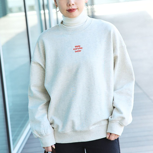 日系25秋冬新品 卫衣上衣 Beamsboy前后字母印花毛圈棉圆领长袖