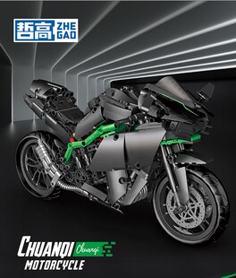 2024川崎摩托车杜卡迪模型男孩大型成人高难度儿童拼装积木玩具