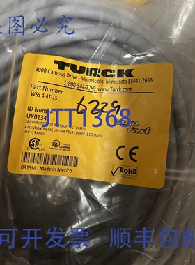 原装 供应TURCK WSS 4.4T-15 EUEOGAU连接线 49 英尺 15 米 4 针