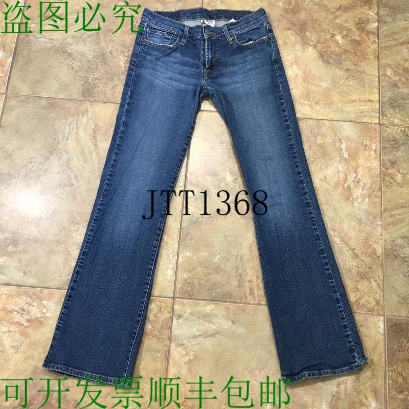原装供应Lucky Brand 中腰喇叭形仿旧晶须洗边 27x31 C242 码