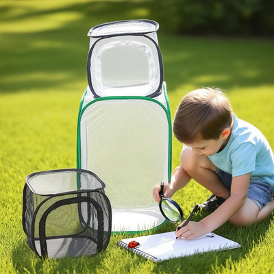 可折叠昆虫观察箱儿童便携蝴蝶笼
