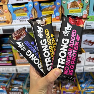 俄罗斯进口Protein Rex无糖巧克力蛋白棒营养饱腹健身低脂100g