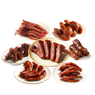 千喜 鸭脖子鸡翅鸭爪鸡爪小包装肉类零食熟食即食整箱零食大礼包