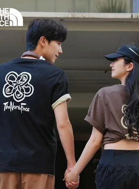 北面短袖T恤男女情侣款25春夏新款户外运动休闲印花棉质半袖 8EY9
