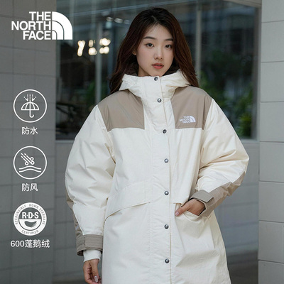 北面羽绒服TheNorthFace女中长款户外防泼水600蓬鹅绒外套8DX4