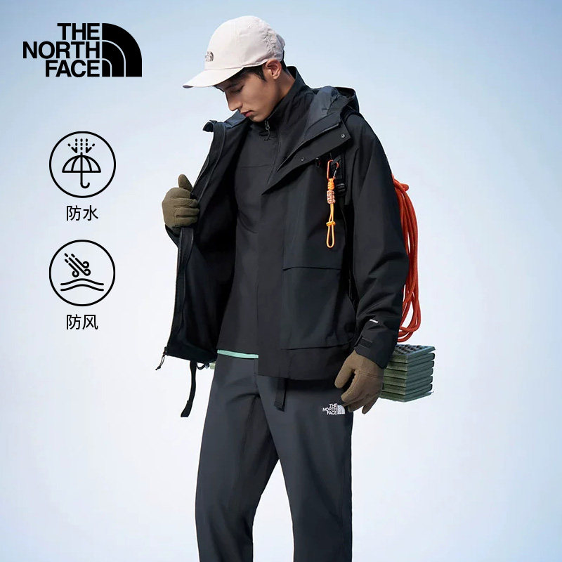 北面THENORTHFACE Ranger软壳内胆三合一冲锋衣户外保暖防水男款