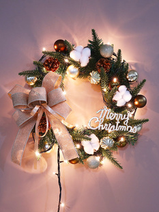 饰品礼物创意大摆件挂饰场景布置门挂 80cm圣诞节装 圣诞花环40