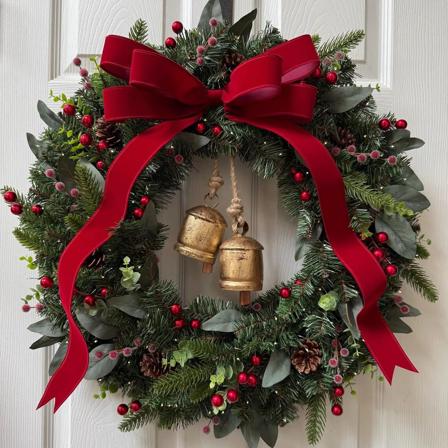 圣诞花环门挂50cm橱窗酒店商场