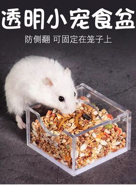 ZOOG亚克力食盆透明塑料仓鼠