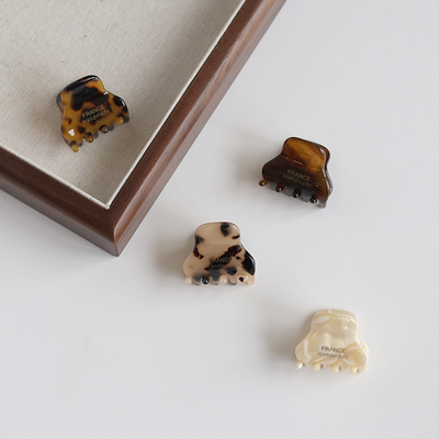 子紫顶夹醋酸日韩小方扣发饰