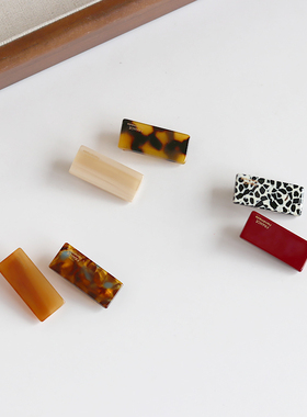 迷你方形边边夹炫紫色甜酷小巧一丢丢前额两边卡鸭嘴夹简约发饰品