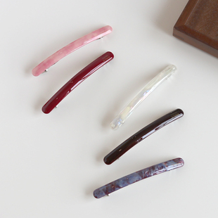 横夹一字整理头发后脑勺半夹极简醋酸弹簧夹优雅蝴蝶蓝发夹发髻