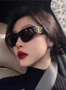 韩版高级感猫眼窄框辣妹墨镜女款潮时髦遮阳夏季防晒复古太阳眼镜
