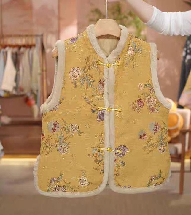 东北大花加棉马甲女短款民族风刺绣盘扣加绒加厚马夹外套坎肩背心,女装/女士精品,马夹,淘宝优惠券,粉丝福利购,淘宝优惠卷