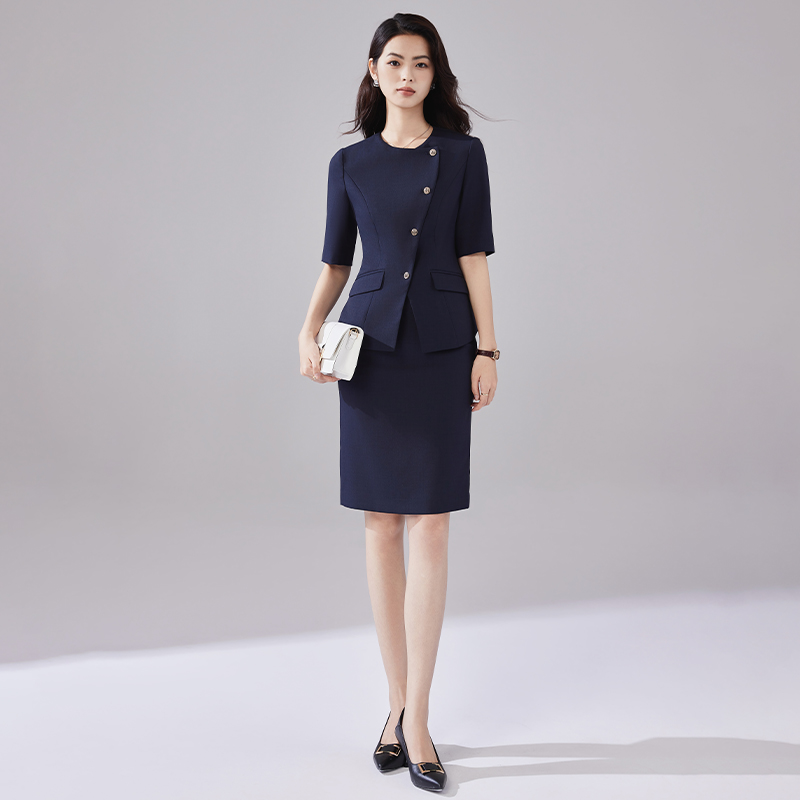 詩璐雅夏季西服西裙兩件套