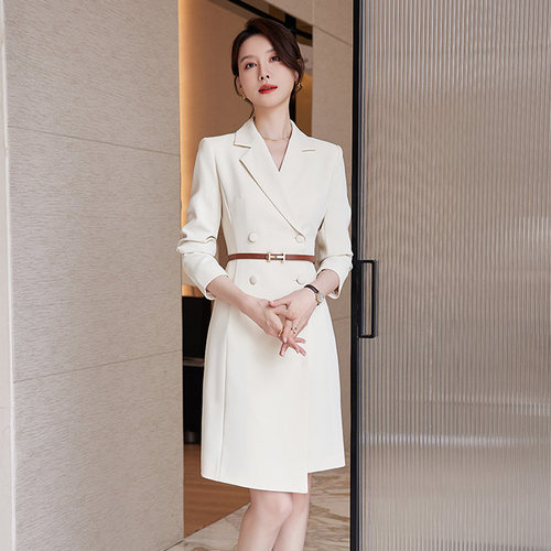 诗璐雅OL职业风商务正装连衣裙女