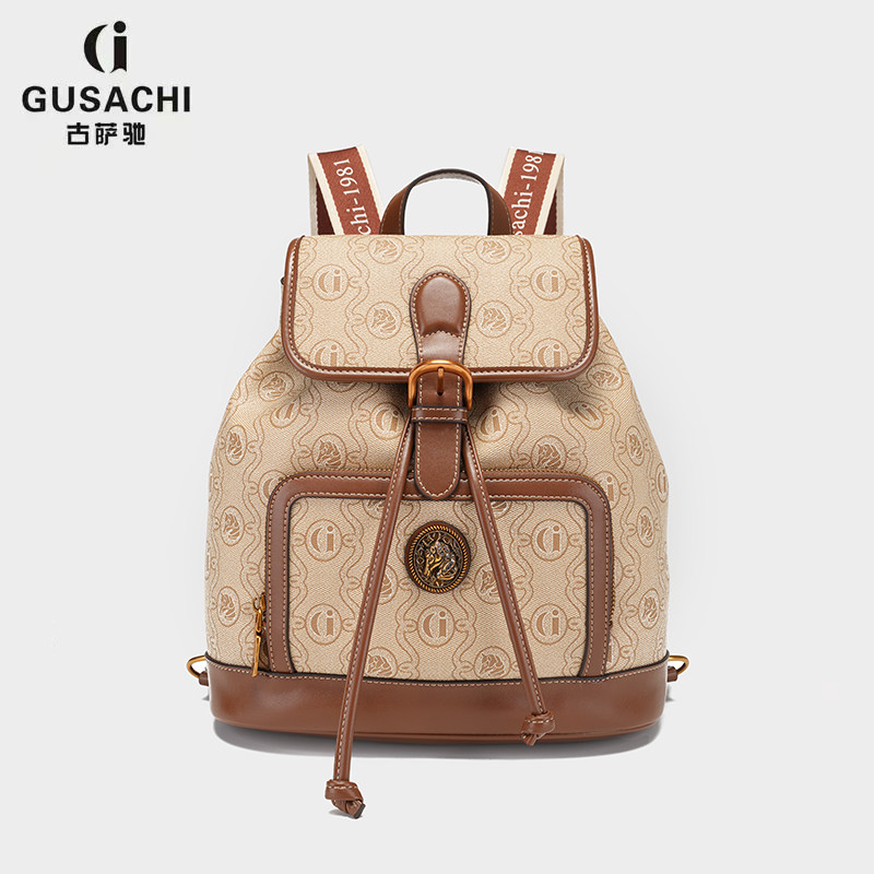 GUSACHI/古萨驰【独角兽】轻奢双肩包通勤大容量女包旅游出行背包
