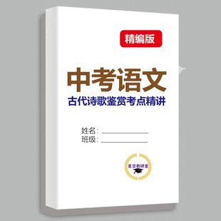 初中中考语文古代诗歌鉴赏考点精讲记叙文阅读方法文言文知识总结