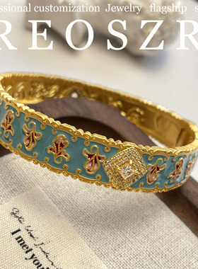 小众高级感珐琅彩手镯女轻奢气质