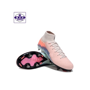 高帮系带足球鞋气垫底可拆卸sg钢钉训练鞋天然草地防滑减震运动鞋